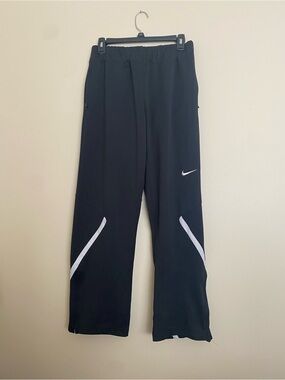 Nike Black Track Pants with White Accents